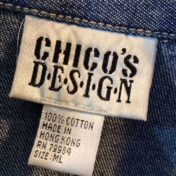 NWT Chico’s Denim Trench Jacket/Coat Size XL - Picture 15 of 15